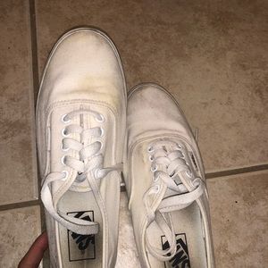 White Authentic Vans fits size 6/6.5 best